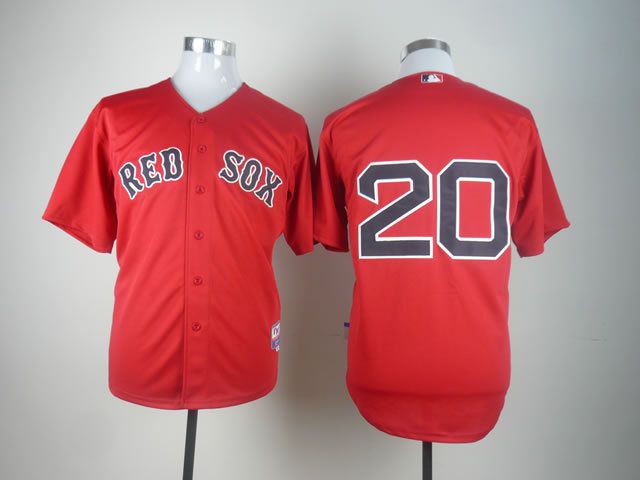 Men Boston Red Sox #20 Youkilis Red MLB Jerseys->boston red sox->MLB Jersey